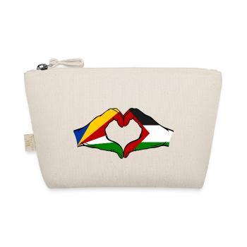 Seychelles Palestine Drapeau Mains Coeur Forme - Trousse biologique - nature - Devant