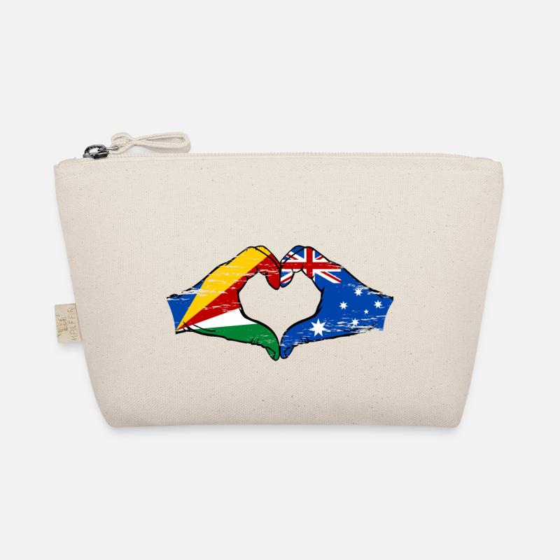 Seychelles Australie drapeau mains forme de coeur utilisé Trousse biologique