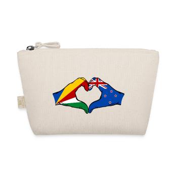Seychelles Nouvelle-Zélande Drapeau Mains Coeur Forme - Trousse biologique - nature - Devant