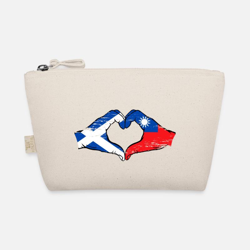 Ecosse Taïwan drapeau mains forme de coeur utilisé Trousse biologique