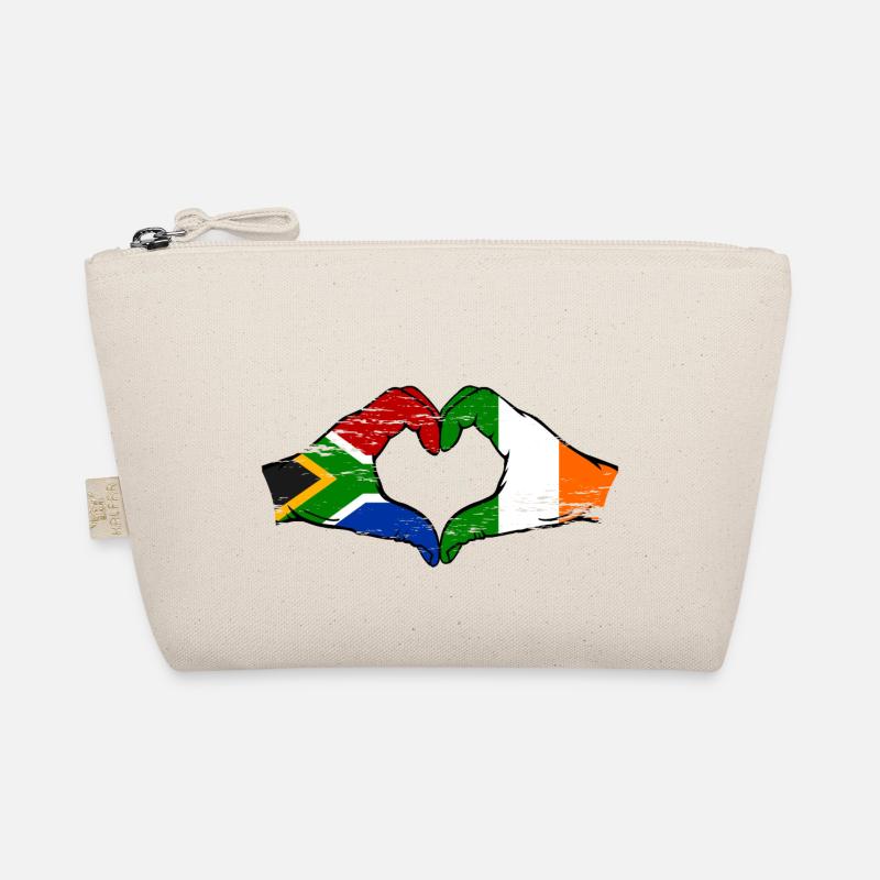 Afrique du Sud Drapeau Irlande mains forme de cœur utilisé Trousse biologique