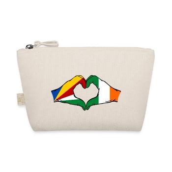 Seychelles Irlande Drapeau Mains Coeur Forme - Trousse biologique - nature - Devant