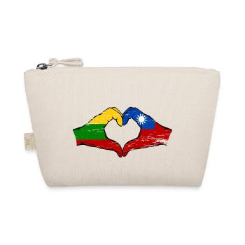 Lituanie Taïwan drapeau mains forme de coeur utilisé - Trousse biologique - nature - Devant