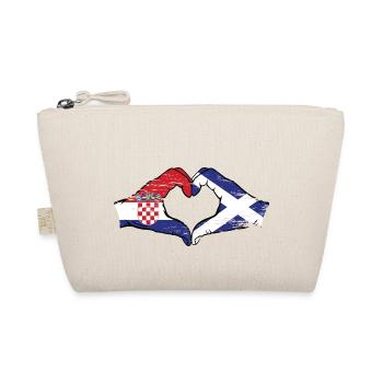 Croatie Ecosse drapeau mains forme de coeur utilisé - Trousse biologique - nature - Devant