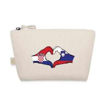 Croatie Slovénie Drapeau Mains Coeur Forme - Trousse biologique - nature - Devant