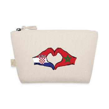 Croatie Maroc Drapeau Mains Coeur Forme - Trousse biologique - nature - Devant
