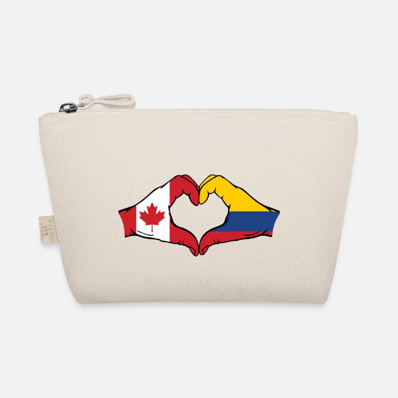 Canada Colombie drapeau mains forme coeur Trousse biologique