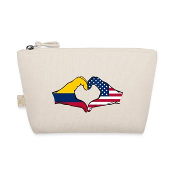 Colombie États-Unis Drapeau Mains Coeur Forme - Trousse biologique - nature - Devant