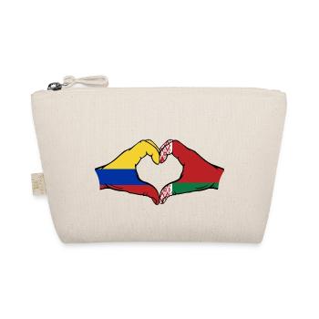 Kolumbien Belarus Flagge Hände Herzform - Bio-Täschchen - Natur - Vorne