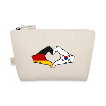 Allemagne Corée du Sud Drapeau Mains Coeur Forme - Trousse biologique - nature - Devant