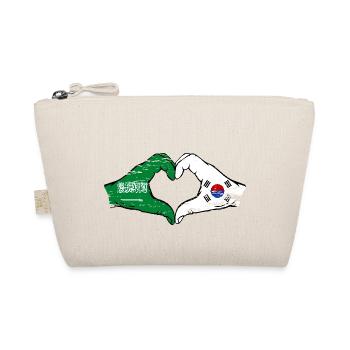 Arabie Saoudite Corée du Sud Drapeau Mains Coeur Forme Utilisé - Trousse biologique - nature - Devant