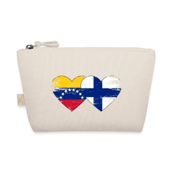 Venezuela Finland flag hands heart shape used - Organic Pouch - nature - Front