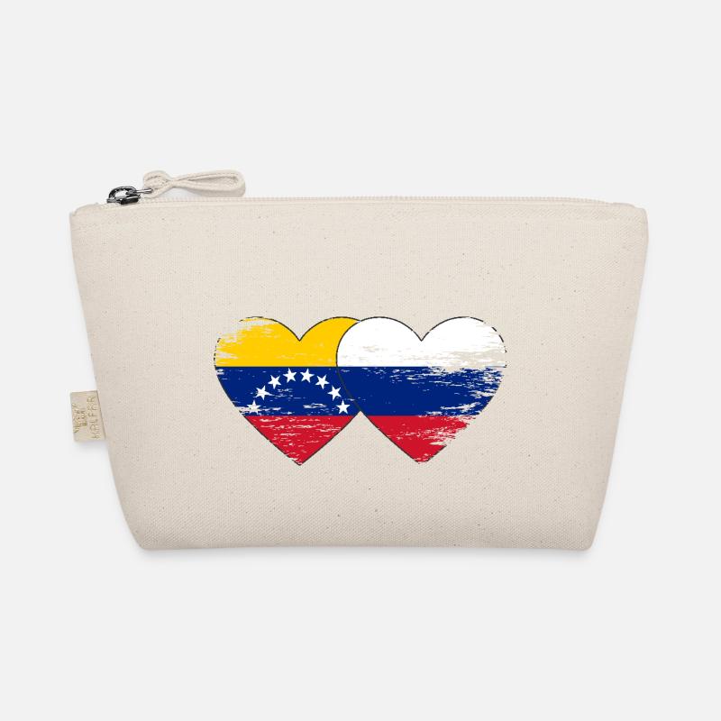 Venezuela Russie Drapeau Mains Coeur Forme Utilisé Trousse biologique