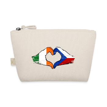 Irlande République tchèque drapeau mains coeur forme utilisé - Trousse biologique - nature - Devant