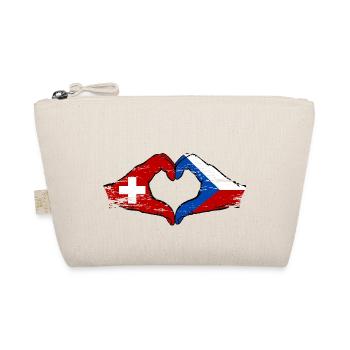 Suisse République tchèque drapeau mains coeur utilisé - Trousse biologique - nature - Devant