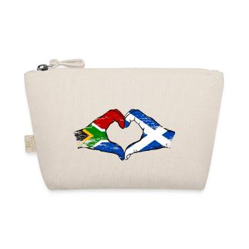 South Africa Scotland Flag Hands Heart Shape Used - Organic Pouch - nature - Front