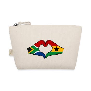 Afrique du Sud Ghana Drapeau Mains Coeur Forme - Trousse biologique - nature - Devant