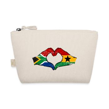 Afrique du Sud Ghana drapeau mains forme de coeur utilisé - Trousse biologique - nature - Devant