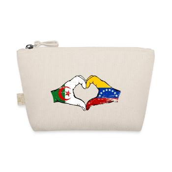 Algerien Venezuela Flagge Hände Herzform used - Bio-Täschchen - Natur - Vorne