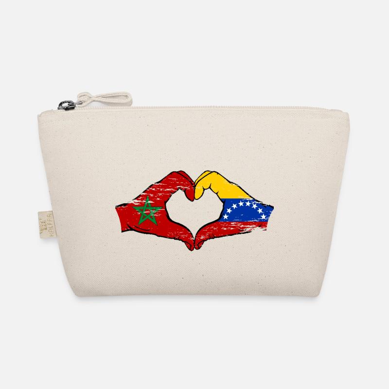 Maroc Venezuela drapeau mains forme de coeur utilisé Trousse biologique