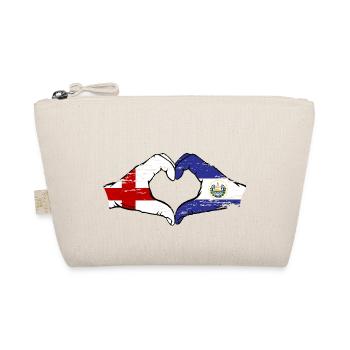 Angleterre El Salvador Drapeau Mains Coeur Forme Utilisé - Trousse biologique - nature - Devant