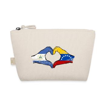 Nicaragua Venezuela drapeau mains forme de coeur utilisé - Trousse biologique - nature - Devant