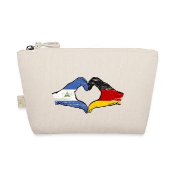 Nicaragua Allemagne Drapeau Mains Coeur Forme Utilisé - Trousse biologique - nature - Devant