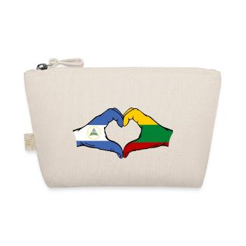 Nicaragua Lituanie Drapeau Mains Coeur Forme - Trousse biologique - nature - Devant