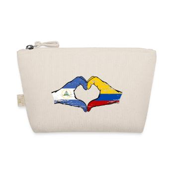 Nicaragua Colombie Drapeau Mains Coeur Forme Utilisé - Trousse biologique - nature - Devant