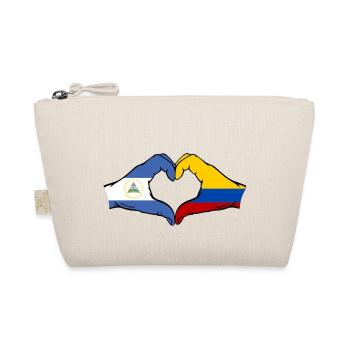 Nicaragua Colombie Drapeau Mains Coeur Forme - Trousse biologique - nature - Devant