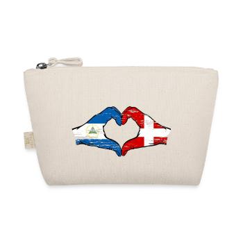 Nicaragua Danemark drapeau mains forme de coeur utilisé - Trousse biologique - nature - Devant
