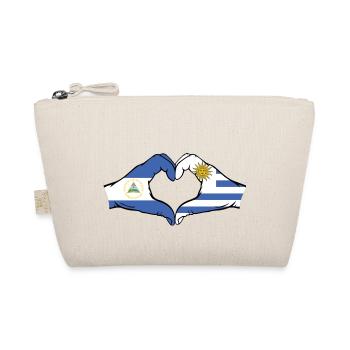 Nicaragua Uruguay Drapeau Mains Coeur Forme - Trousse biologique - nature - Devant