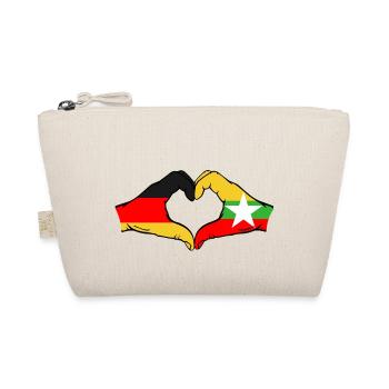 Allemagne Myanmar Drapeau Mains Coeur Forme - Trousse biologique - nature - Devant