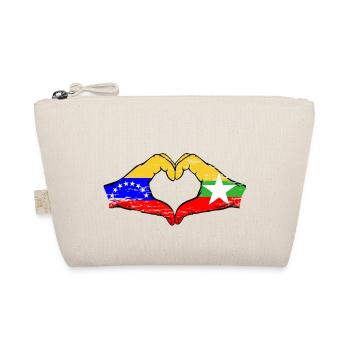 Venezuela Myanmar drapeau mains forme de coeur utilisé - Trousse biologique - nature - Devant