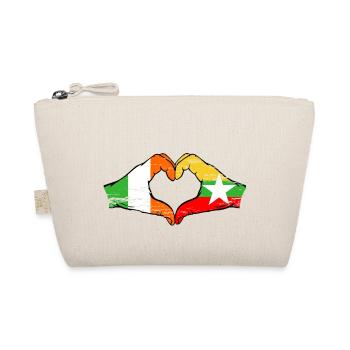 Irlande Myanmar drapeau mains forme de coeur utilisé - Trousse biologique - nature - Devant
