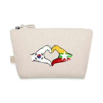 Corée du Sud Myanmar drapeau mains forme de coeur utilisé - Trousse biologique - nature - Devant