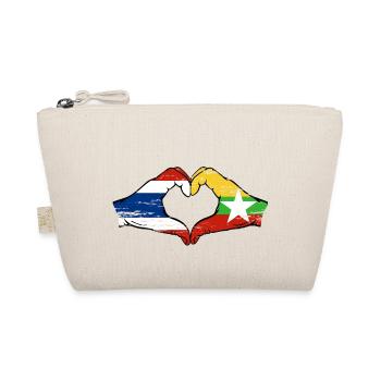 Thaïlande Myanmar drapeau mains forme de coeur utilisé - Trousse biologique - nature - Devant