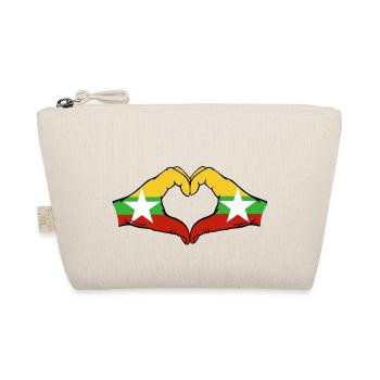 Drapeau du Myanmar mains forme de coeur - Trousse biologique - nature - Devant