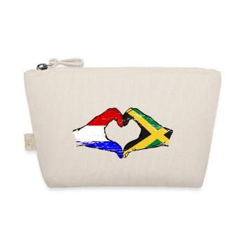 Hollande Jamaïque Drapeau Mains Coeur Forme Utilisé - Trousse biologique - nature - Devant