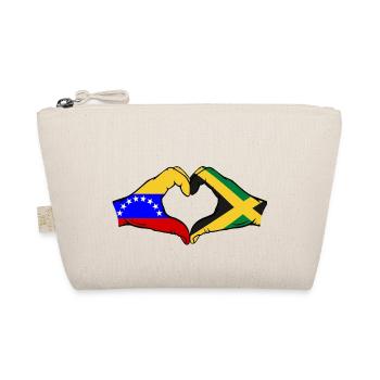 Venezuela Jamaïque Drapeau Mains Coeur Forme - Trousse biologique - nature - Devant