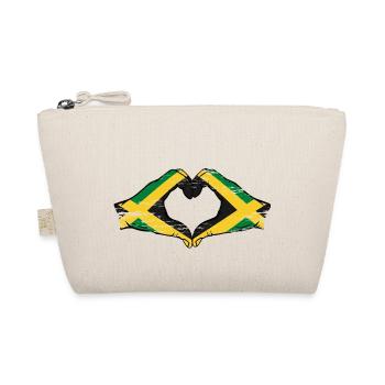 Jamaica flag hands heart shape used - Organic Pouch - nature - Front