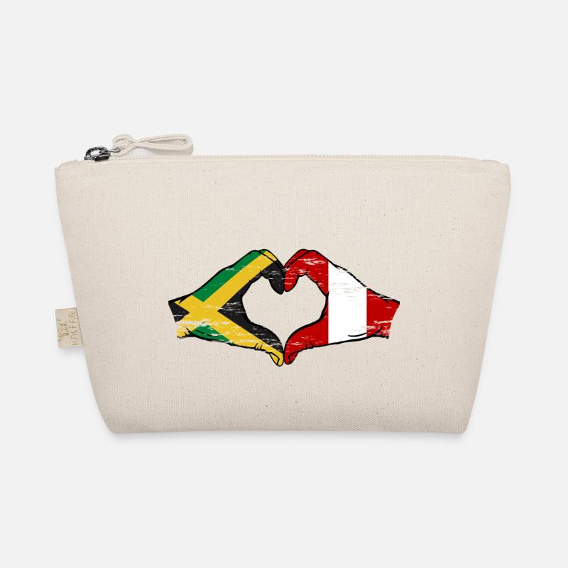 Jamaïque Pérou Mains Forme de Coeur Utilisé Trousse biologique