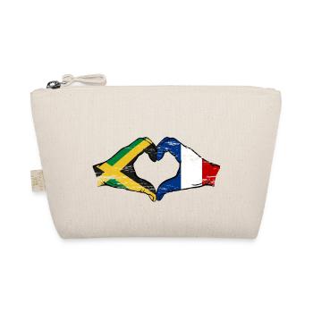 Jamaica France Hands Heart Shape Used - Organic Pouch - nature - Front
