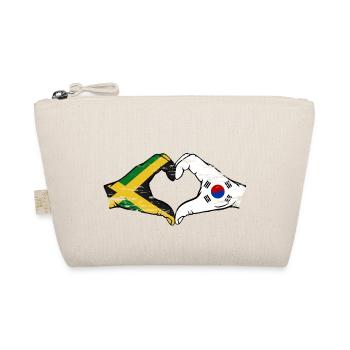 Jamaica South Korea hands heart shape used - Organic Pouch - nature - Front