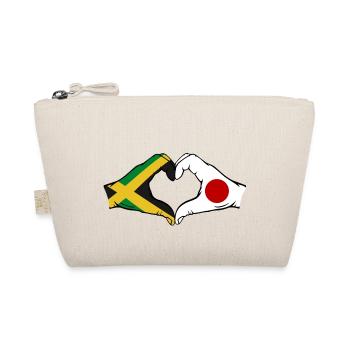 Jamaika Japan Hände Herzform - Bio-Täschchen - Natur - Vorne