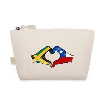 Jamaica Chile Hands Heart Shape Used - Organic Pouch - nature - Front