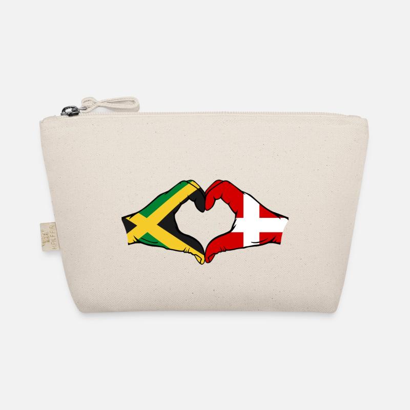 Jamaïque Danemark Mains Forme de coeur Trousse biologique
