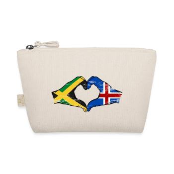 Jamaica Island Hands Heart Shape Used - Organic Pouch - nature - Front