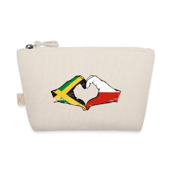 Jamaica Poland Hands Heart Shape Used - Organic Pouch - nature - Front
