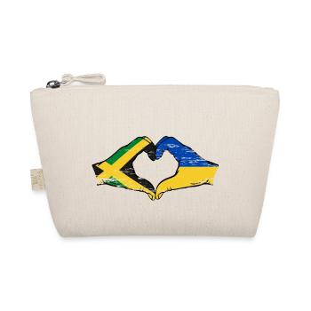 Jamaica Ukraine Hands Heart Shape Used - Organic Pouch - nature - Front